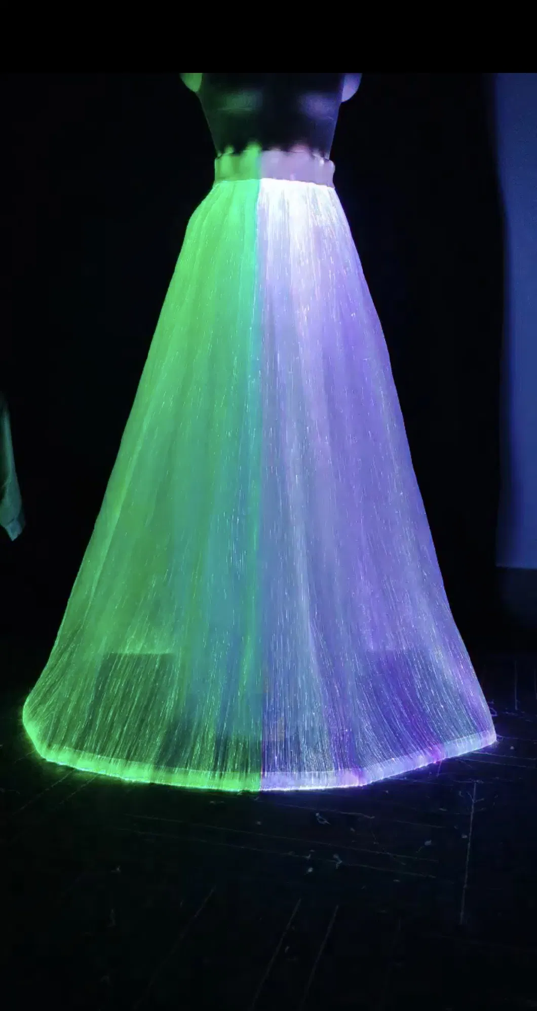 New Fashion Light up Dazzling Rainbow Fashion Skirts Glow in The Dark Sexy Skirts