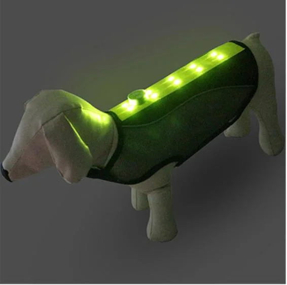 Quality Velcro Closure Flash Lighting Dog Vest LED Pet Clothes