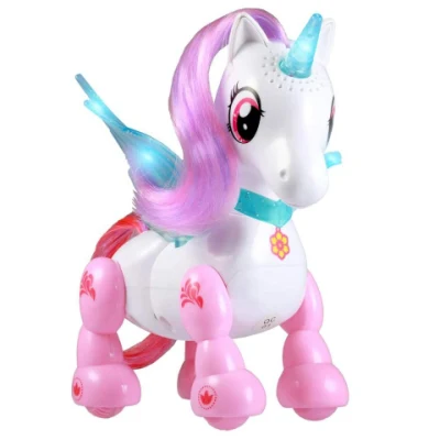 Jouet licorne Intelligent, corne et ailes scintillantes, jouet interactif Bo poney licornes avec son pour enfants