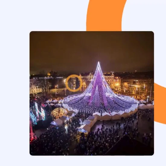 Offre spéciale personnalisée pré-éclairé en plein air géant programmation arbre lumineux LED de noël de haute qualité