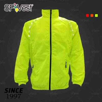 Batterie de charge USB LED Sport étanche hommes cyclisme veste coupe-vent lumineuse veste réfléchissante LED pour vélo de nuit