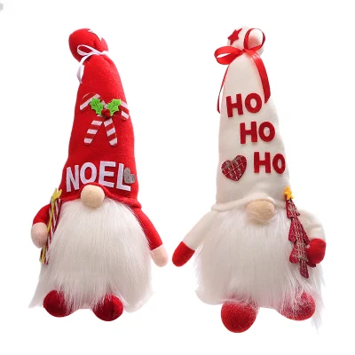 Décorations de noël avec lumières, poupée de vieil homme en forêt, ornements lumineux, poupée Gnome, fournitures de décoration pour la maison