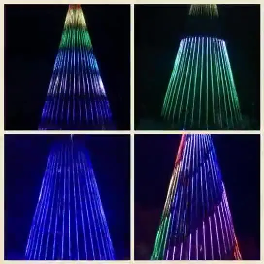 Décoration de Noël en gros éclairage LED géant artificiel grand arbre de Noël