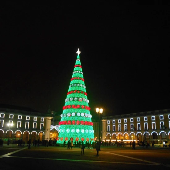 Grand motif de sphère artificielle LED de Noël en plein air allume l'arbre de boule de Noël à vendre