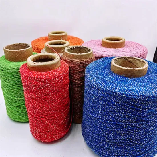 Corde de jute colorée bricolage tissée à la main